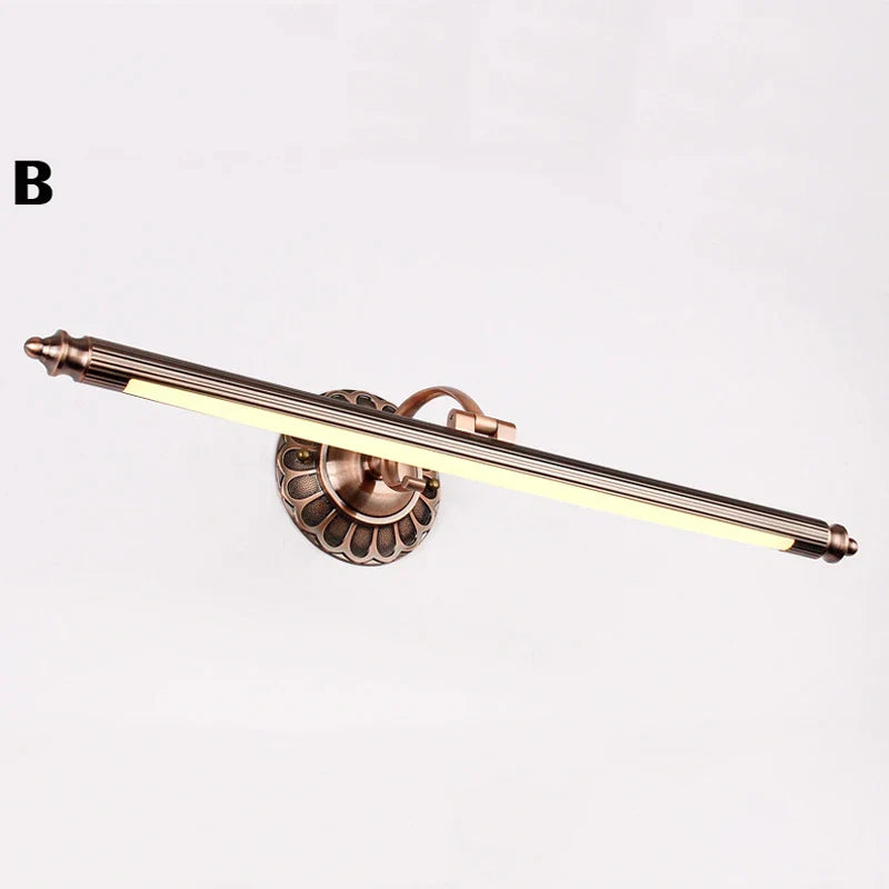 Afralia™ Red Bronze LED Bathroom Mirror Cabinet Wall Light 8W Retro Design
