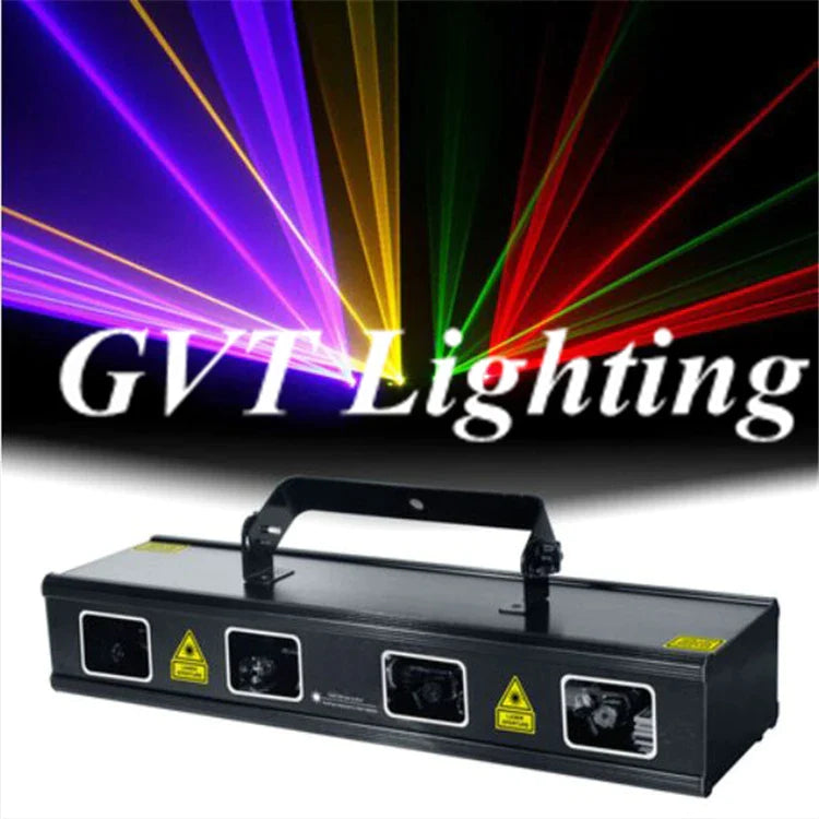 Afralia™ 4 Lens RGBY DMX Laser Projector for Stage Party Lighting