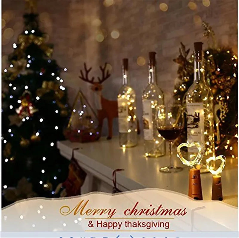 Afralia™ Wine Bottle Lights: Battery Powered String Lights for Party Decor & Holiday Events