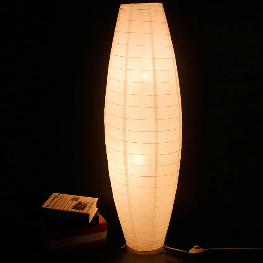 Afralia™ Nordic White LED Paper Floor Light for Living Room Bedroom Indoor Lighting