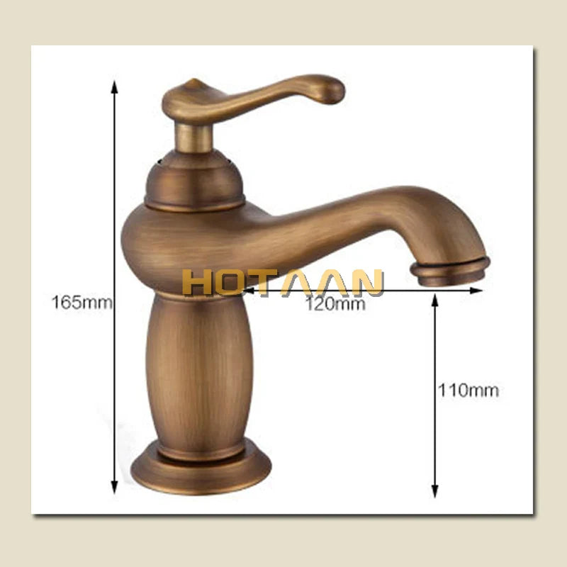 Afralia™ Antique Bronze Brass Basin Faucet Mixer Luxury Europe Style Tap