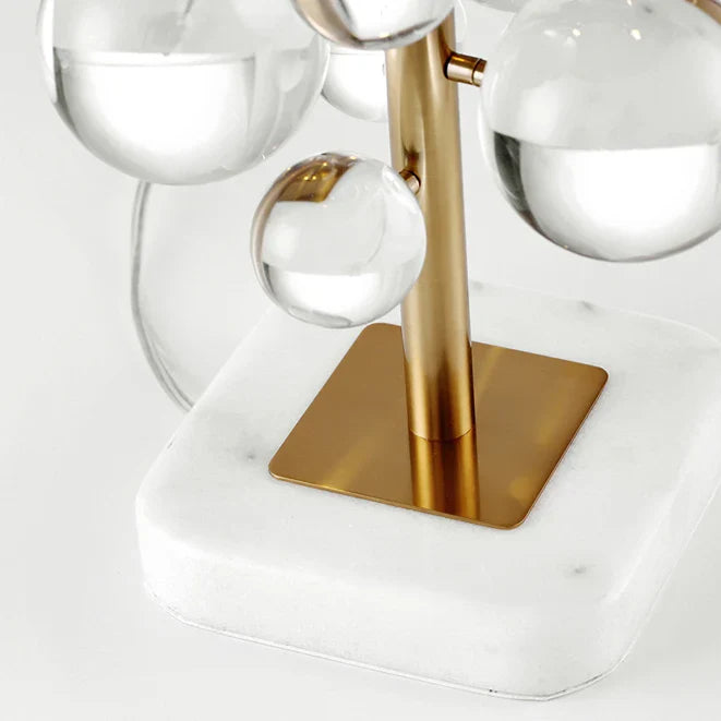Afralia™ Crystal Marble Bubble Table Lamp. LED Desk Lamp for Bedroom and Foyer.