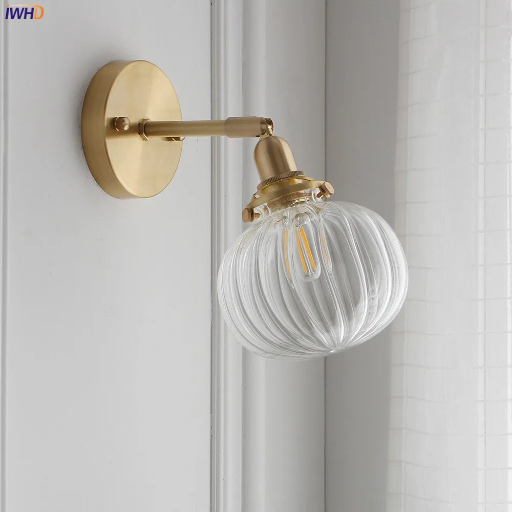 Afralia™ Modern Nordic Glass Ball Wall Light Sconce LED Wandlamp Home Lighting