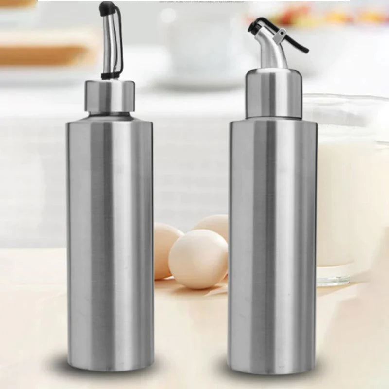 Afralia™ Stainless Steel Seasoning Container Oil Pot Vinegar Soy Sauce Bottle