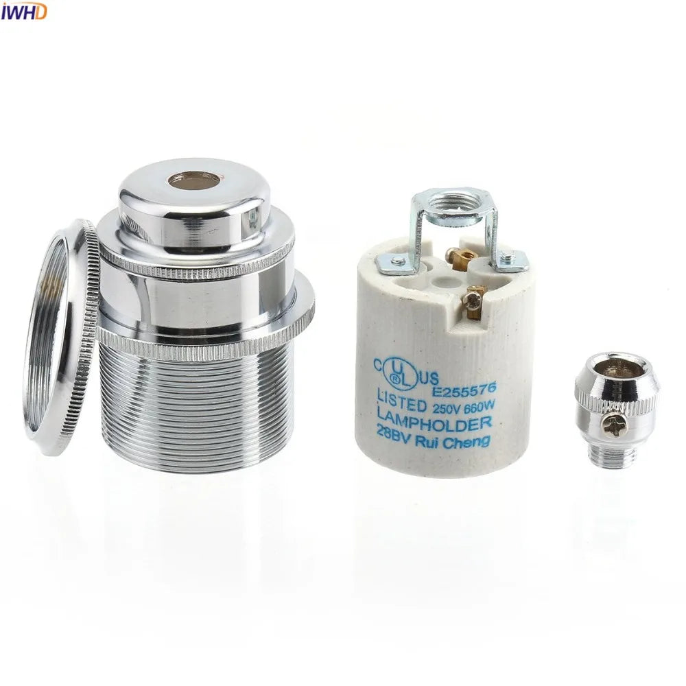 Afralia™ Aluminum E27 Lamp Base Holder Vintage Light Bulb Socket Edison 110-220V