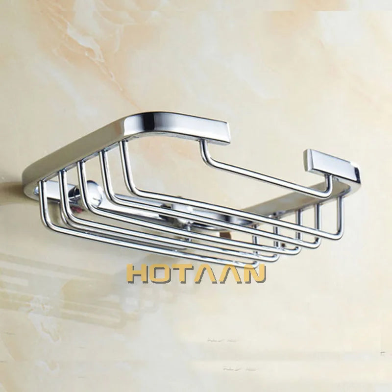 Afralia™ Stainless Steel Bathroom Soap Dish Soap Basket Set