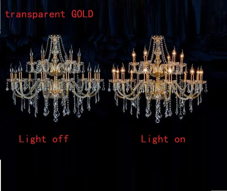 Afralia™ Modern Crystal Chandelier | Luxury Double Layer 18 Arms | Large Living Room Lamp