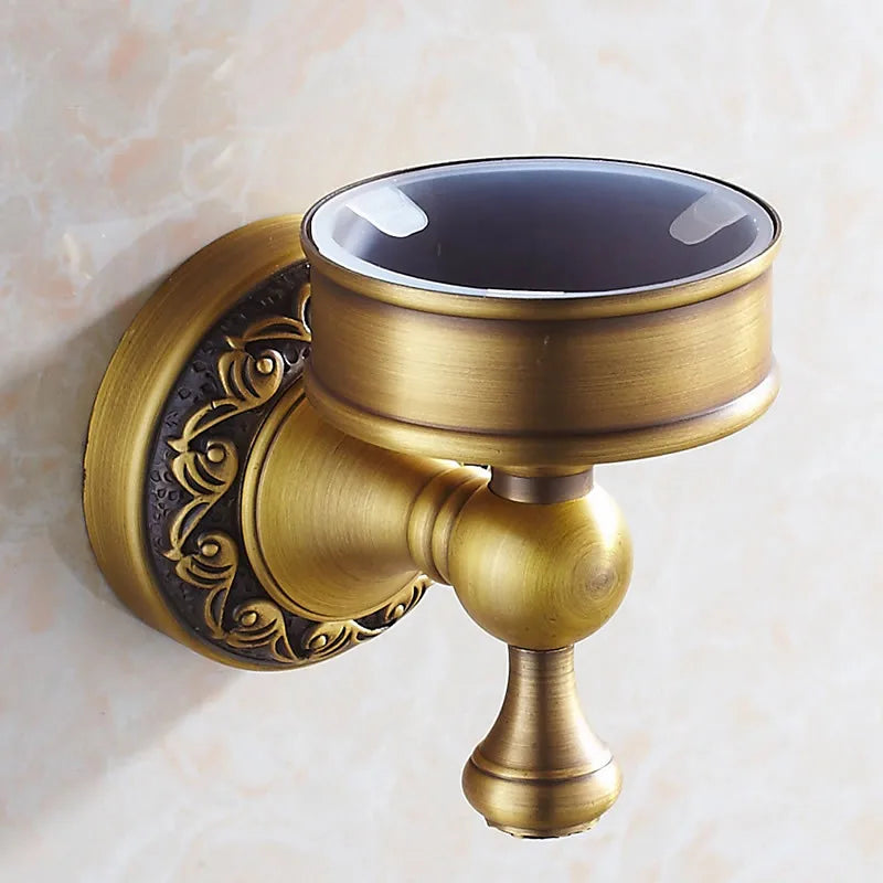 Afralia™ Antique Bronze Brass Toilet Brush Holder for Bathroom Accessories