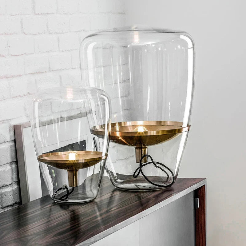 Afralia™ Post Modern Glass Table Lamp for Living Room Office Decor