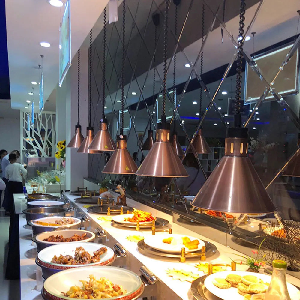 Afralia™ 250W Electric Heat Lamp Food Preservation Pendant Light