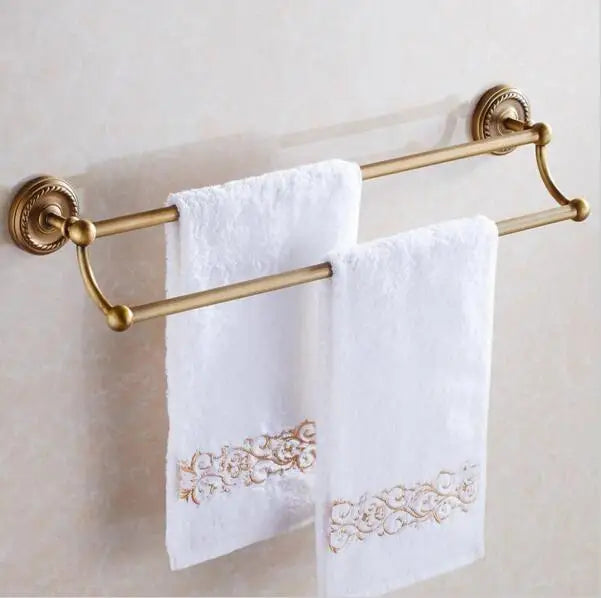 Afralia™ Copper Bathroom Accessories Set: Towel Rack, Bar, Cup Holder, Paper Holder, Cloth Hook