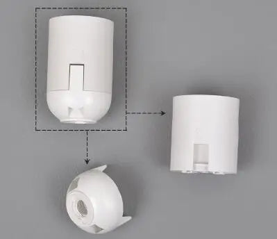 Afralia™ E27 Lamp Bulb Holder Fitting, Black/White, 110v-220v Lighting Accessory