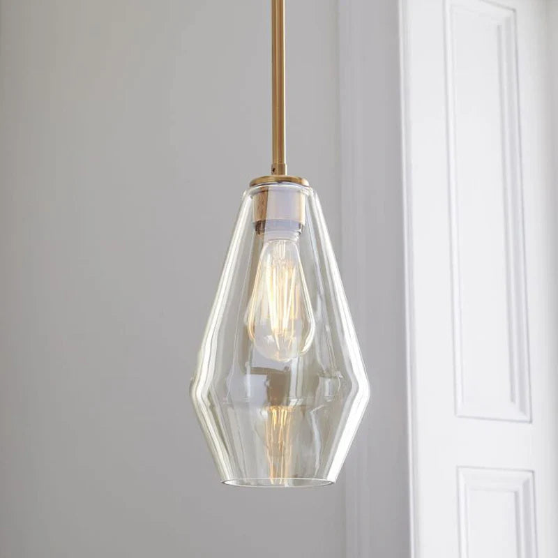 Afralia™ Modern Glass Pendant Light - LED Hanging Lamp for Kitchen, Restaurant, Living Room