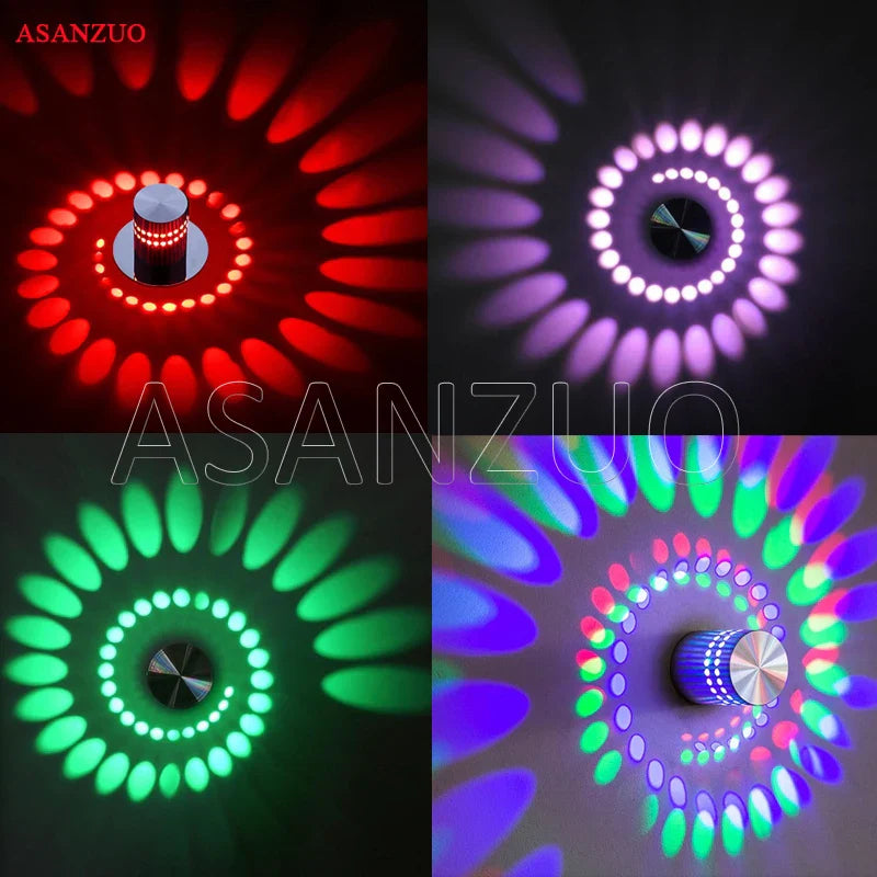 Afralia™ Aluminum Spiral LED Wall Lamp for Bedroom and Living Room