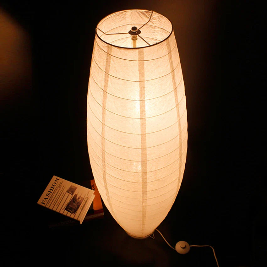 Afralia™ Nordic White LED Paper Floor Light for Living Room Bedroom Indoor Lighting