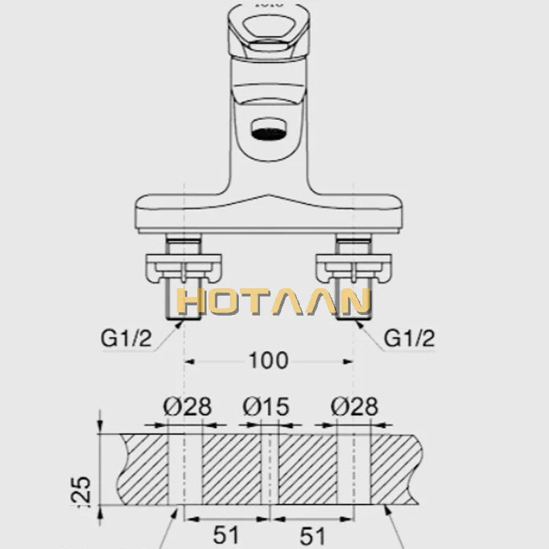 Afralia™ Two-Hole Basin Mixer Faucet with Hose Pipes