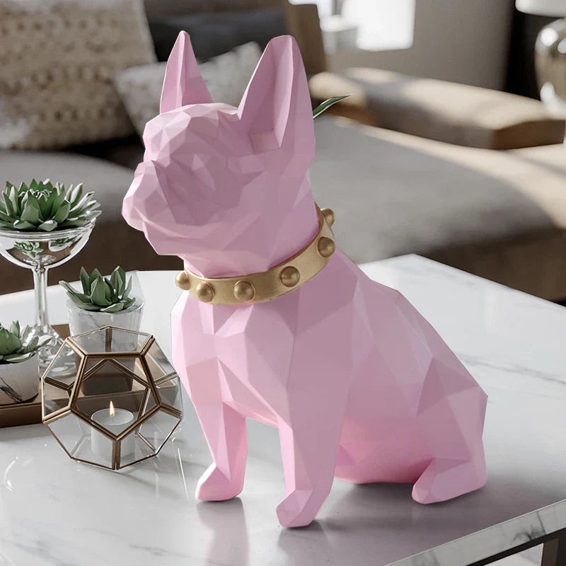 Afralia™ Dog Statue Resin Decor Modern Art Animal Sculpture Figurine Garden Home Ornaments