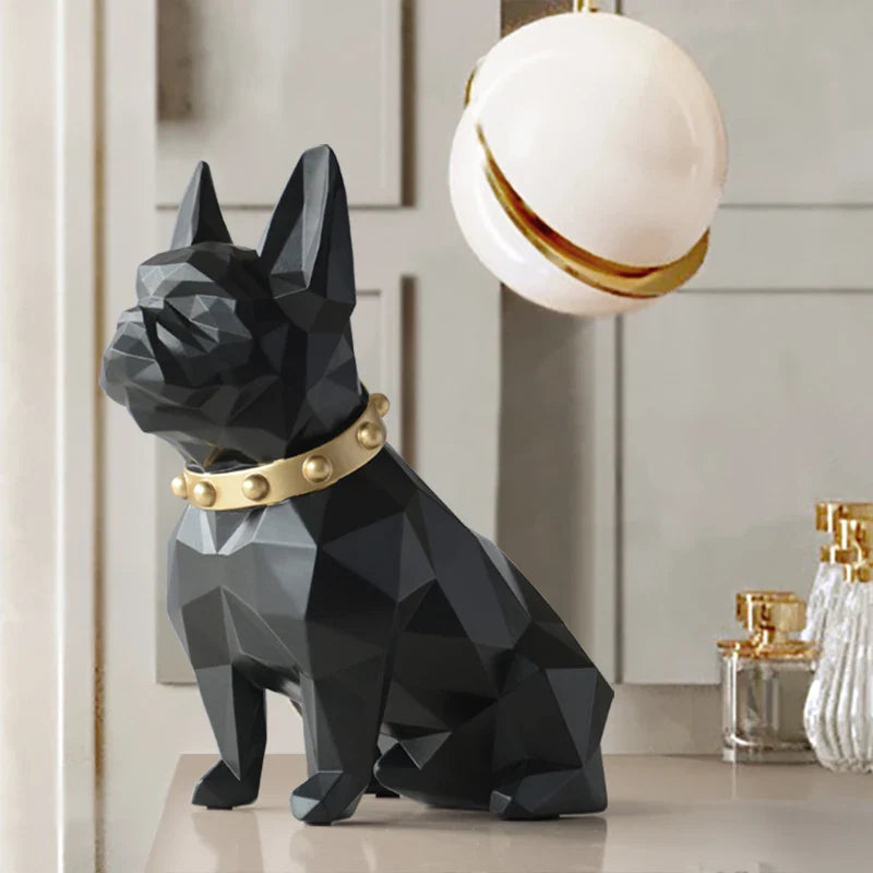 Afralia™ Dog Statue Resin Decor Modern Art Animal Sculpture Figurine Garden Home Ornaments