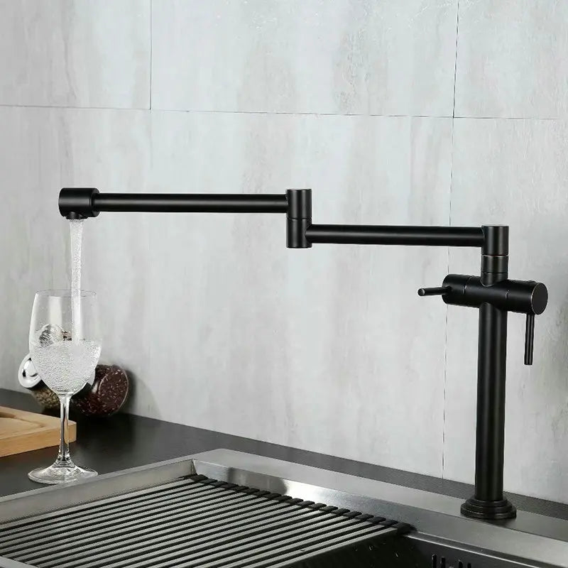 Afralia™ Kitchen Faucet: Solid Brass Deck Mounted Sink Mixer in Multiple Finishes