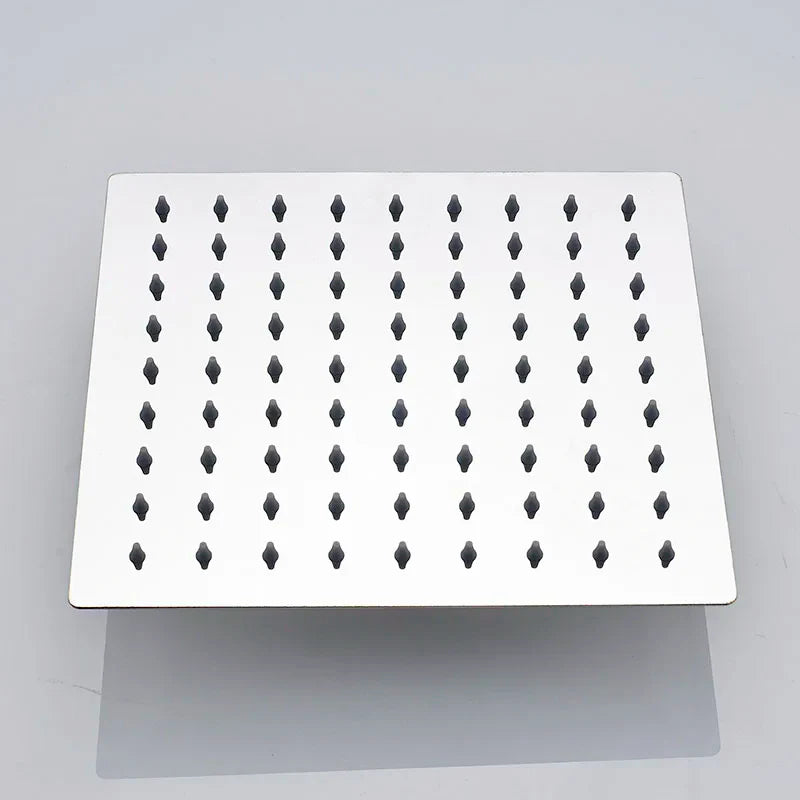 Afralia™ Square Rain Shower Head Ceiling/Wall Mounted Over-head Sprayer - Multiple Size Options