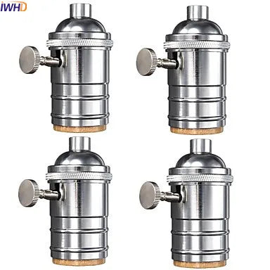 Afralia™ Vintage Edison E27 Lamp Holder Base With Switch Socket Bulb Holder 110-220v