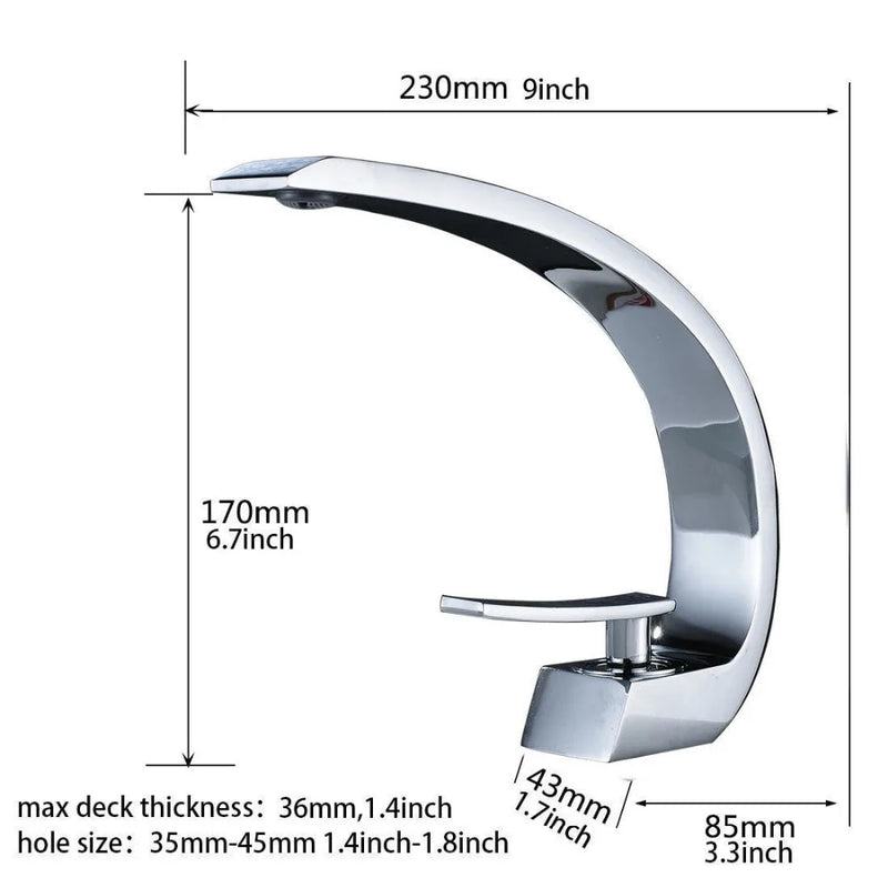 Afralia™ Black Chrome Basin Faucet Single Handle Bathroom Mixer Tap