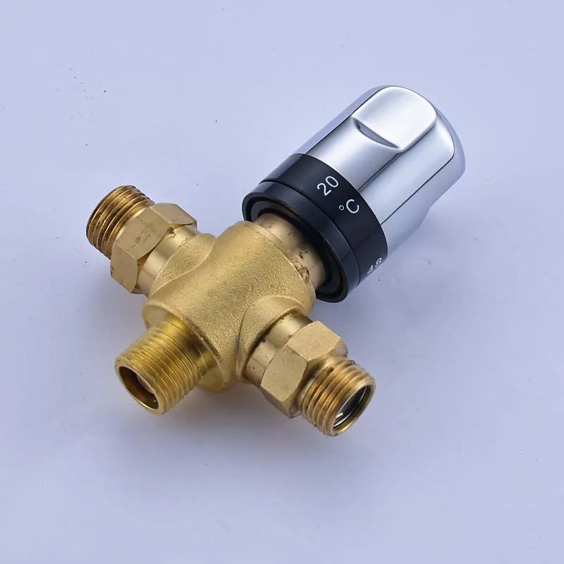 Afralia™ Thermostatic Ceramic Cartridge Tap Mixing Valve for Bathroom Accessories