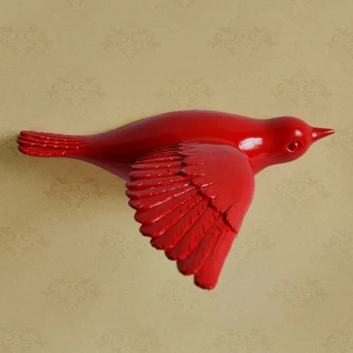Afralia™ Resin Little Bird Wall Decoration 3D Home Decor Modern Crafts Background Wall