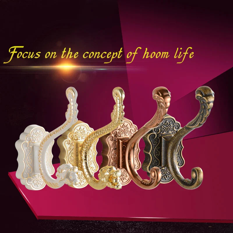 Afralia™ Metal Robe Hooks for Towels and Clothes, Wall Mount Coat Hat Bag Hooks