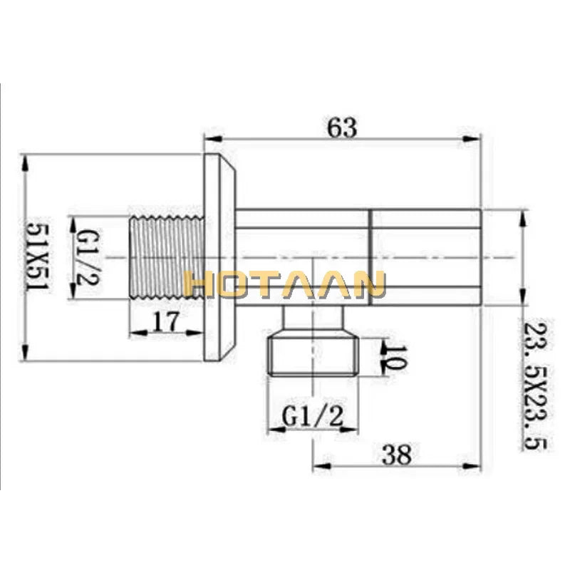 Afralia™ Copper Triangle Valve Set for Bathroom and Toilet Control