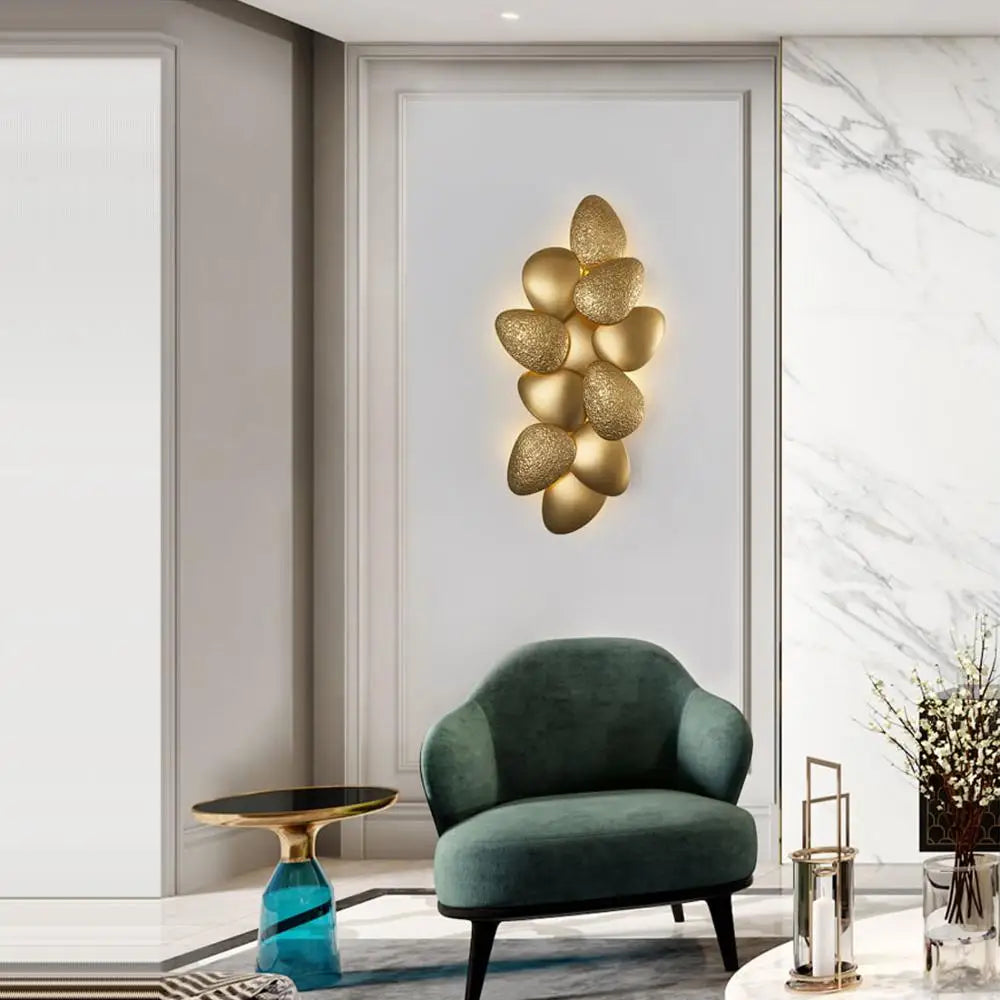 Afralia™ Golden Stainless Steel LED Wall Sconce for Bedroom & Corridor