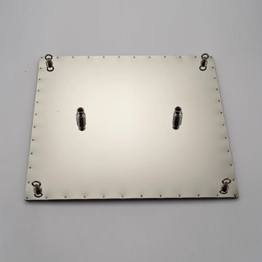 Afralia™ Square Brass Rainfall Shower Head Ceiling Mounted 24" Chrome Finish