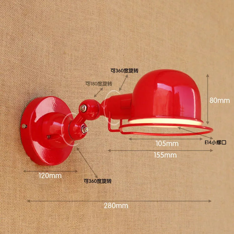 Afralia™ Retro Swing Arm LED Wall Sconce Industrial Vintage Loft Style Home Lighting
