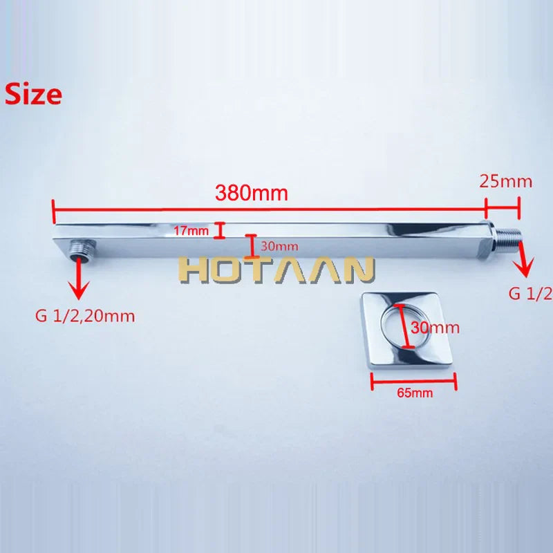 Afralia™ Fixed Shower Arm 38cm Length Wall Mount Shower Accessory