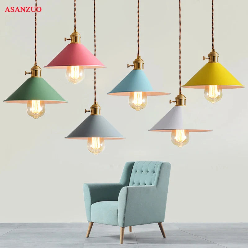 Afralia™ Twisted Cord Pendant Lights with Switch Nordic LED Lamp - Retro Hanging Lamp