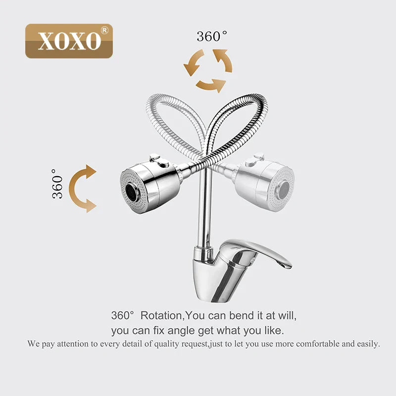 Afralia™ Brass Kitchen Faucet Mixer Tap with Multifunction Shower & Washing Machine