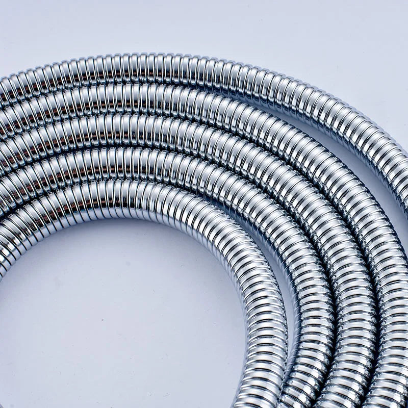 Afralia™ Stainless Steel Shower Hose 150cm, Flexible Finish Options: Chrome, Black, Nickel, Gold