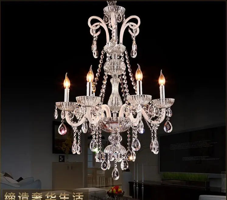 Afralia™ Luxury LED Crystal Chandelier: White Transparent Large Lustres De Cristal for Living Room