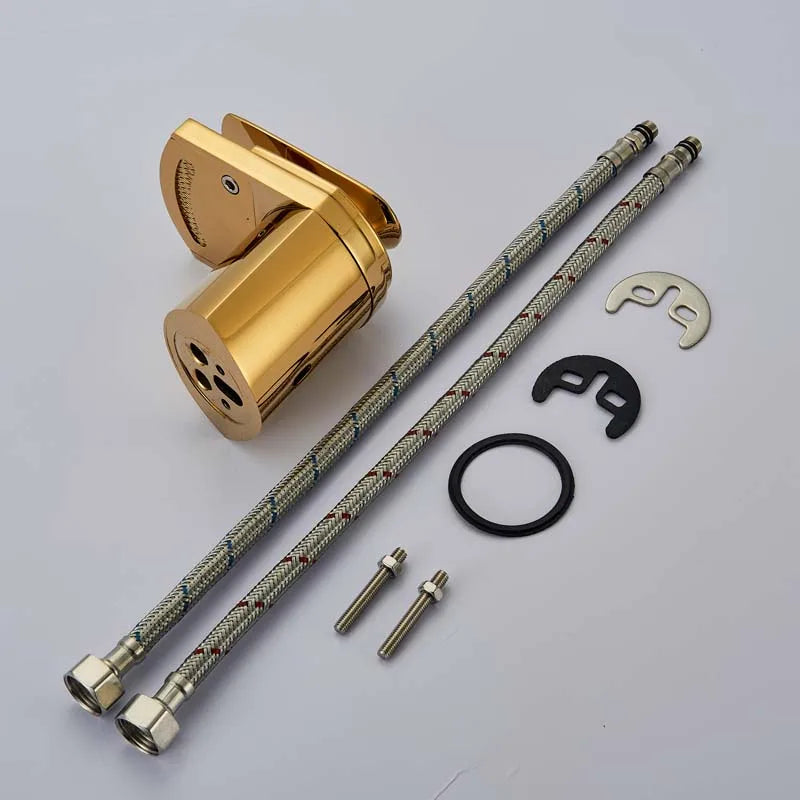 Afralia™ Golden Brass Waterfall Vessel Sink Faucet - Chrome Bathroom Vanity Tap