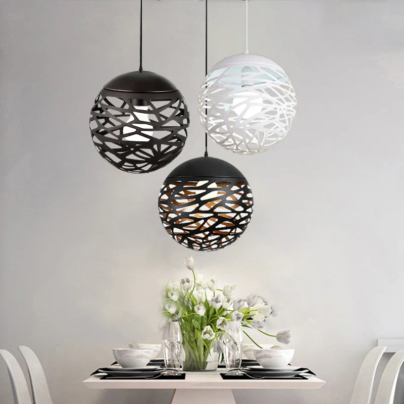 Afralia™ Round Ball Chandelier: Vintage Nordic Loft Pendant Light for Home Decor