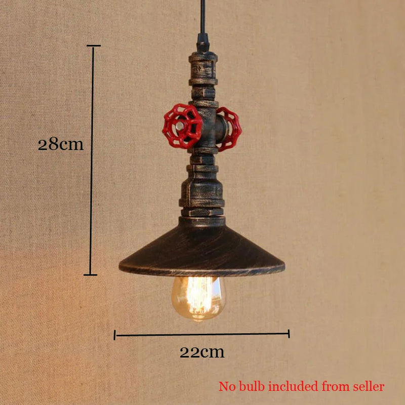 Afralia™ Industrial Retro Loft Pipe Iron Pendant Lamp for Dining Bar Restaurant Club