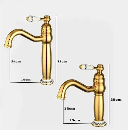 Afralia™ Modern Gold Rose Gold Finish Luxury Bathroom Sink Faucet