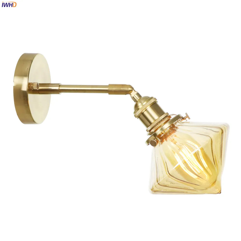Afralia™ Copper LED Glass Ball Wall Lamp: Nordic Modern Bedroom Bathroom Sconce