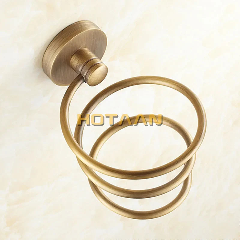 Afralia™ Brass Hair Dryer Holder Stand Rack Shelf - Solid & Anti-Rust