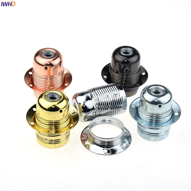 Afralia™ Aluminum E27 Lamp Holder Vintage Fitting Socket Bulb Base Lampholder