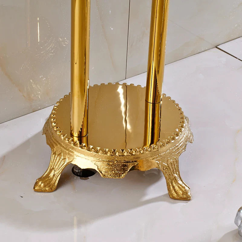 Afralia™ Gold Tub Sink Faucet with Handshower - Freestanding Bath Mixer Tap
