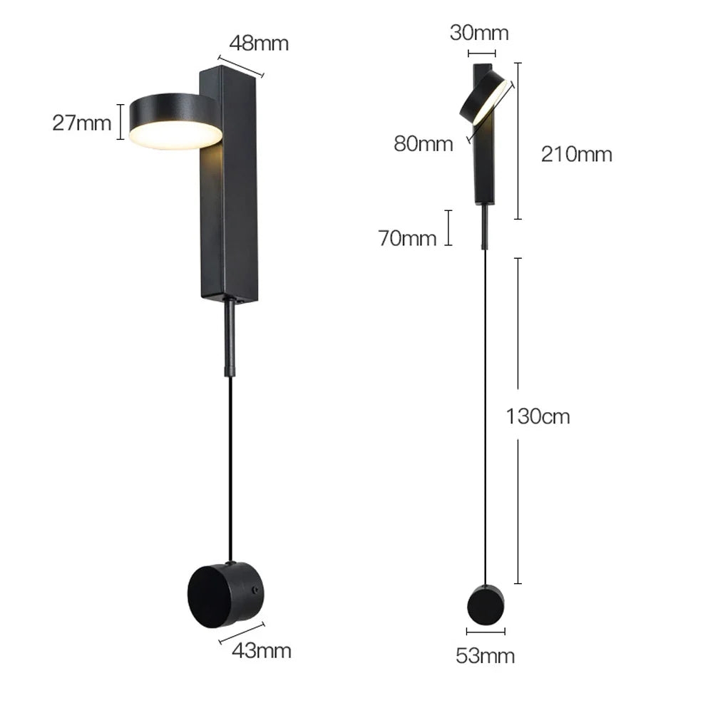 Afralia™ Dimmable LED Wall Lamp for Living Room Art Wall Light - Modern Nordic Design