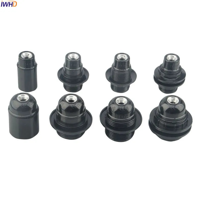 Afralia™ Plastic E27 E14 Socket Bulb Holder 110-220V LED Vintage UL CE