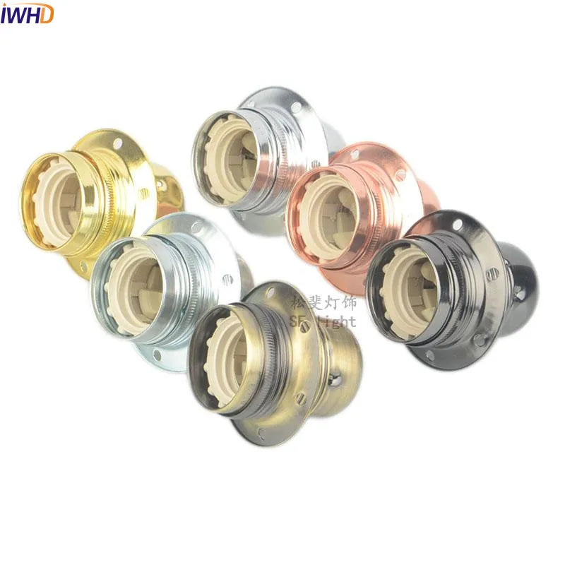 Afralia™ Vintage E27 Bulb Holder Industrial Edison Lamp Socket