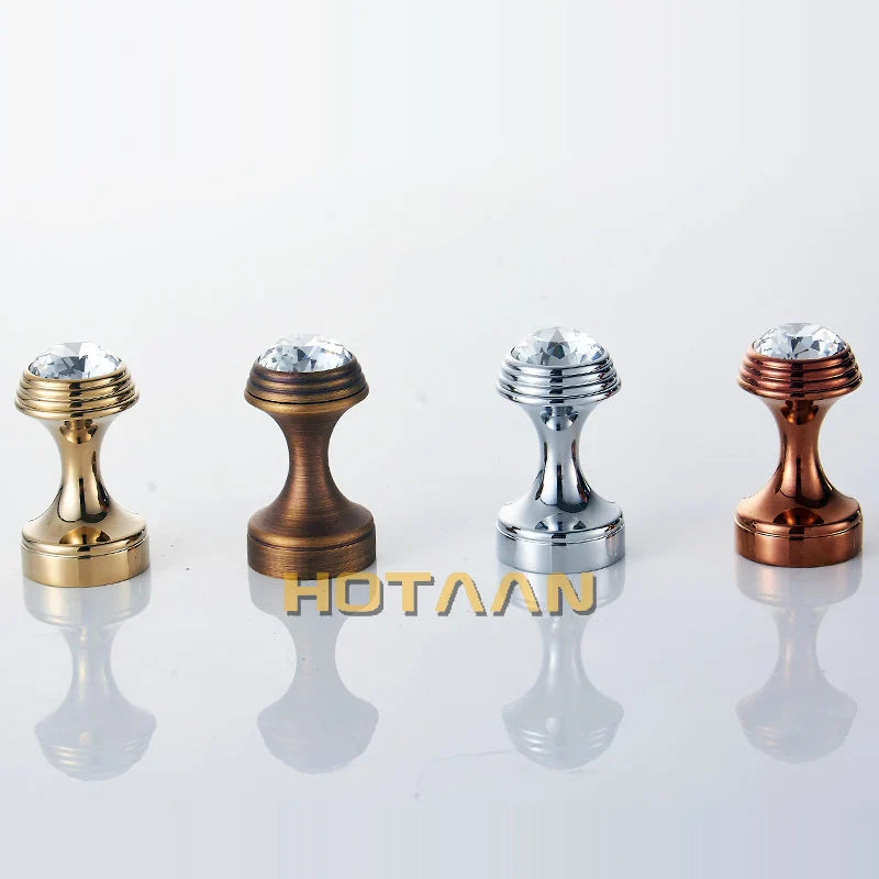 Afralia™ Crystal Chrome Wall Hook for Bathroom Robes & Clothes - Copper Material